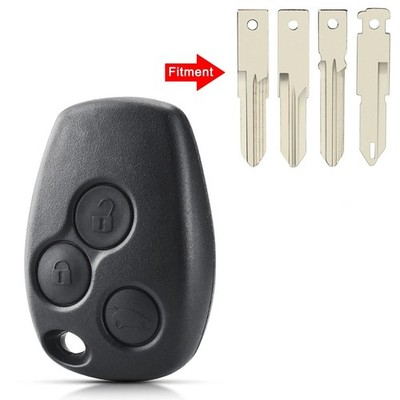 3 Tasten KEYYOU Autoschlüssel Gehäuse für Renault Clio Megane Duster 2.5x9.5mm