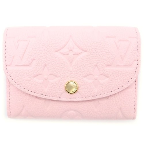 LOUIS VUITTON Monogram Empreinte Confetti Pink Compact Wallet M29450