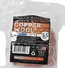 Rogue River Tools Copper Wool 3.5oz Skein/pad Fine Grade Continuous Cleaning
