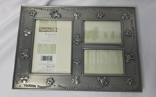 Carr Target Metal Silver-Tone Collage 3 Baby Photo Frame Decorative Keepsake