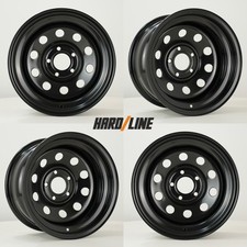 4x 15" x 8 steel wheels fit 87-06 Jeep Wrangler Hardline MOD-X 5x114.3 ET-32
