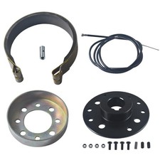 Rear 4" Drum Brake Band Pin with 65" Cable for Go Kart 1" Bore  1/4" Keyway ...