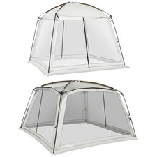 Outsunny Screen Tent 10' x 10'/12' x 12' Screen House Room with UV50 Protection