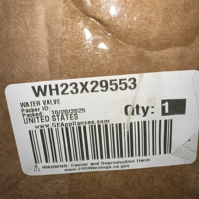 Exact Replacement WH23X29553 Washer Water Valve for GE Washing Machine Solenoid