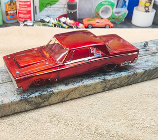 Dodge Coronet 1/24 Scale Slot Car Metallic Red Drag Car