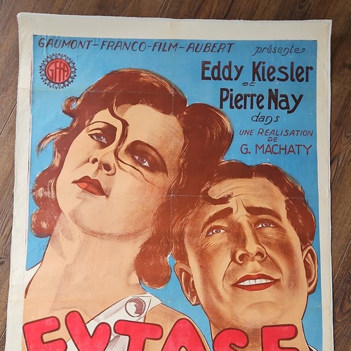 This is a 1933 French-language poster for the controversial film Ecstasy