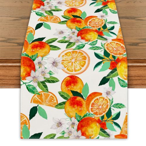 Orange Summer Table Runner for Shortcake Themed Parties  