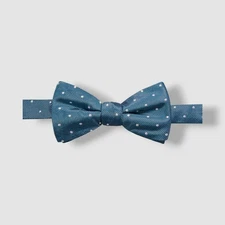 Ryan Seacrest Distinction Men's Blue Silk Polka Dot Burke Pre-Tied Bow Tie