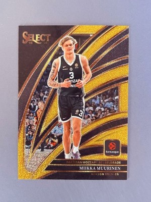 Miikka Muurinen 2025-26 Select EuroLeague Courtside Gold Glitter Prizm SSP [dyf