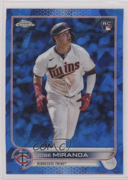 2022 Topps Chrome Update Sapphire Edition Jose Miranda #US120 Rookie RC rw9