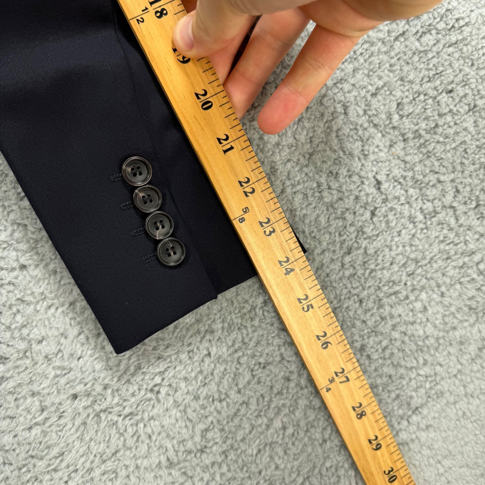 HUGO BOSS Navy Blue Wool Two Button Blazer Suit Jacket Mens 40R thumbnail 6