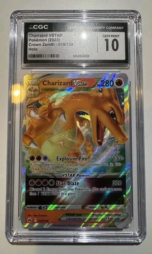 Pokémon Charizard VSTAR Ultra Rare Holo 019/159 Crown Zenith CGC 10 TCG Card