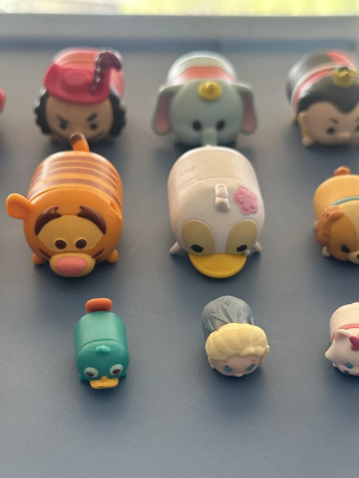 Disney Tsum Tsum Stackable Vinyl Figures Lot of 12 Ariel Dumbo Elsa Baymax Hook - Image 3 of 4