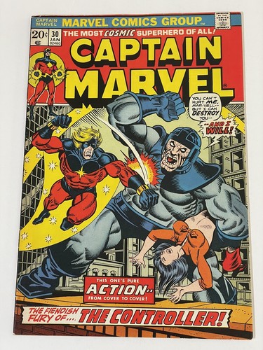 Captain Marvel 30 JIM STARLIN Vintage THANOS SAGA Bronze Age Key MARVEL 1974