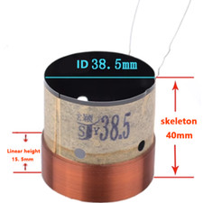 38.5mm 8  BASV Woofer Coil Black Aluminum Skeleton Bass Speaker Voice Coil New