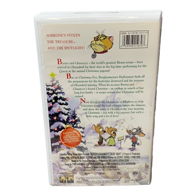 BUSTER & CHAUNCEY'S SILENT NIGHT 1998 Animated VHS Video Christmas