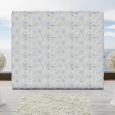 6Pcs Artificial Flower Wall Panels Floral Silk Rose Wall Wedding Backdrop Decor