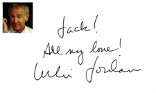 Leslie Jordan Signed Auto 3x5 Index Card Will and Grace