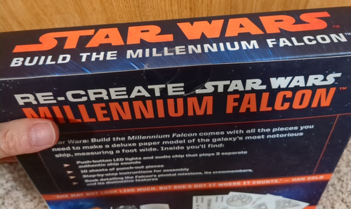 Star Wars: Build The Millennium Falcon~Deluxe Papermodel Kit! 12" Wide Model NIB - Picture 6 of 18