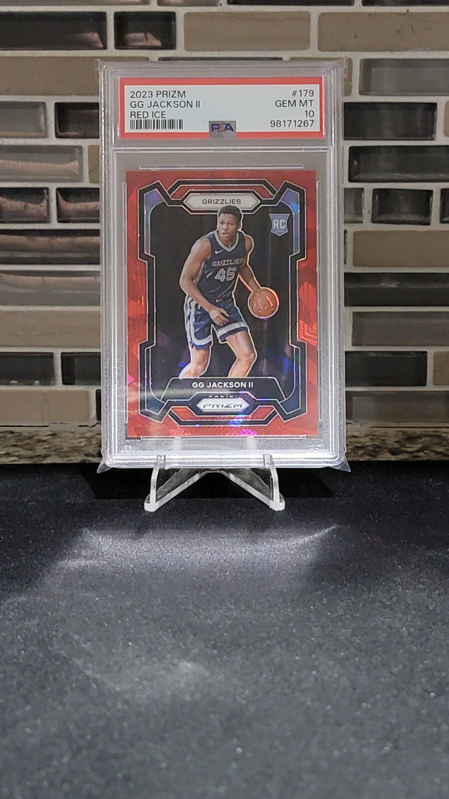 2023-24 Panini Prizm GG Jackson II Red Ice Prizm Rookie RC #179 PSA 10 Gem Mint