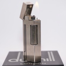Limited item Dunhill lighter stainless d pattern _Ultrasonically Cleaned_Working