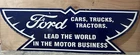 Vintage Ford Cars, Trucks, Tractors SSP Porcelain Enamel Sign 72x24".