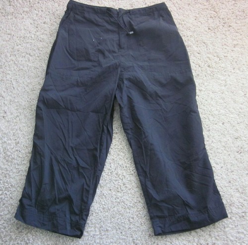 Women's DANSKIN Pants Capri 100% Nylon Black Activity Zip Fly Yoga Size S  (4-6) | eBay