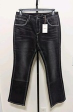 Jag Jeans Women's Dark Gray Bianca Mid Rise Boot Leg Jeans Size 16