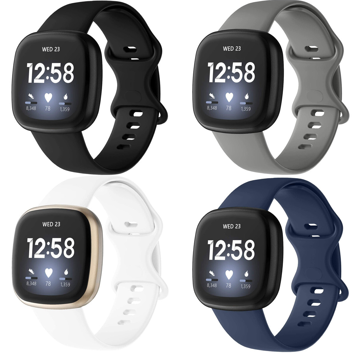 Fitbit Sense 2 Screen Protector TPU Soft Protective Case For Fitbit Versa 2 & Versa 3 | Ultra Slim, Shockproof, With Screen Protector Fitbit Versa Case - Foto 9