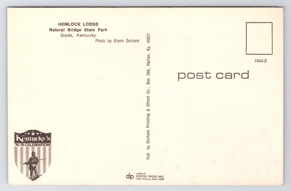 c1970s Hemlock Lodge Cabin Natural Bridge State Park Slade Kentucky KY