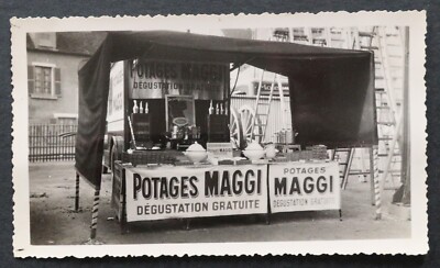 1930 Foto Verkostungen Suppen MAGGI Brühe KUB LKW Emailschild 3