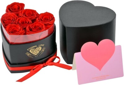 ewige rosen in herzbox 7infinity rosen halten blumenstrauß versenden geschenk...