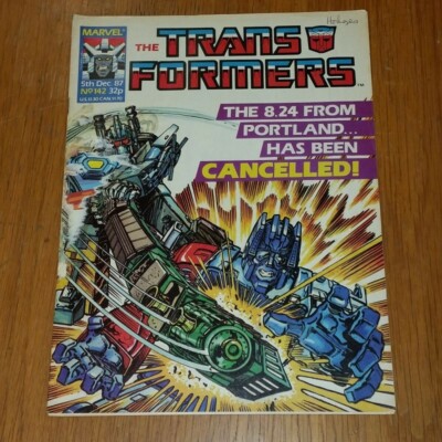 TRANSFORMERS BRITISH WEEKLY #142 5TH DECEMBER 1987 MARVEL UK COMIC LOW GRADE 