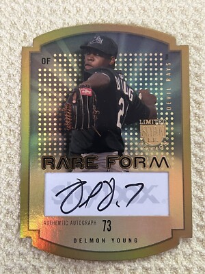 2004 Skybox Limited Edition Rare Form GOLD Auto 1/10 Delmon Young FIRST ONE!