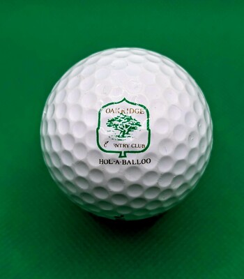 Vintage Oakridge Country Club logo golf ball - Hol-a-balloo (Farmington, Utah)