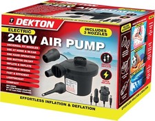 Gonfiatore Pompa Aria Elettrica Gonfiabile Letto Piscina Materasso Aria 240V/12V UK