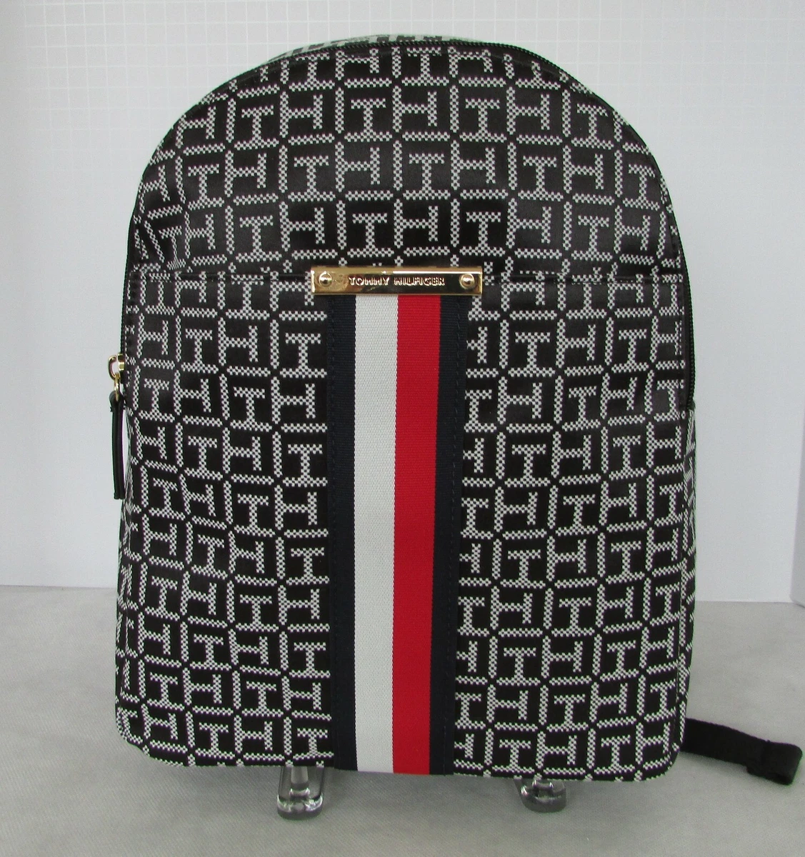 Tommy Hilfiger monogram-pattern Backpack - Black