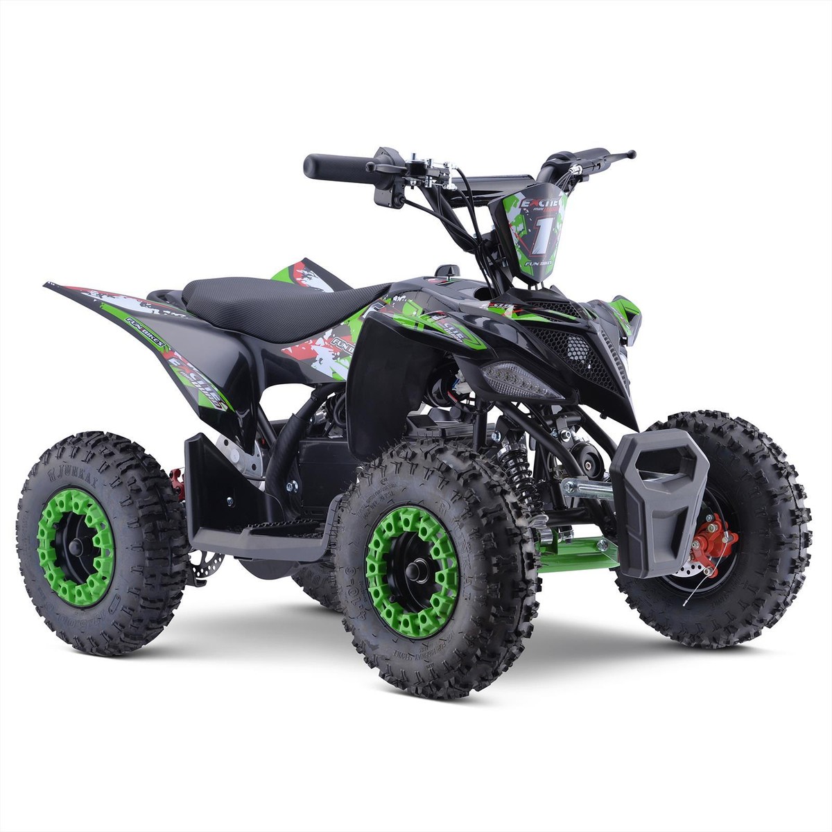 FunBikes Excite 1000w Black/Green Kids Electric Quad Bike UK