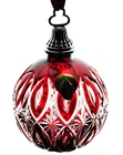 Waterford 2017 Ruby Red Cut to Clear Crystal Ball Ornament New in Box
