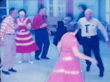 8mm Film 1963 Square Dance Party 1960s Home Movie Adults Dancing Do-Si-Do