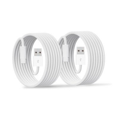 2-Pack USB A to USB C CarPlay Cable for Apple iPhone 16/15 Pro Max Fast Charging