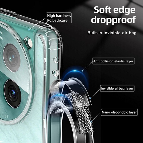 For OnePlus 12, Luxury Crystal Transparent Clear Anti-Yellow Bayer Cover Case - Picture 7 of 15