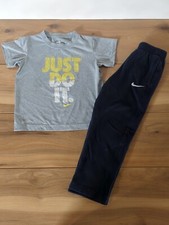 Nike Just Do It boys size 6 set dri-fit navy sweatpants