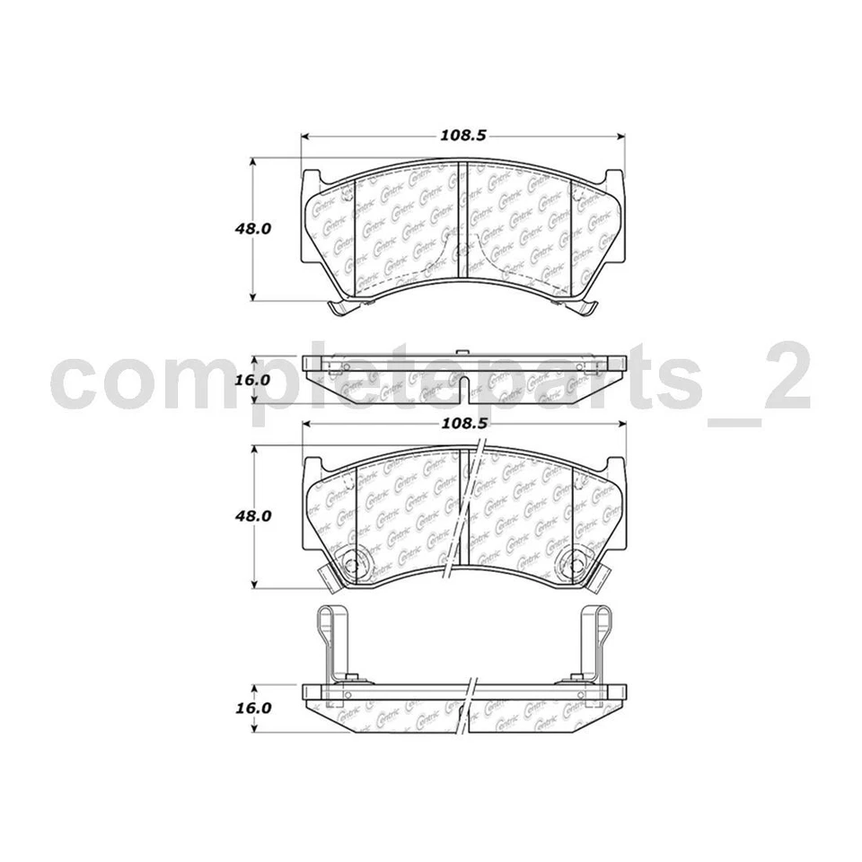 Front Brake Pad Set Brake Rotors Fits Nissan 200SX 1.6L Nissan Lucino 1.6L - Image 2 of 4