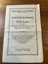 Republic of Ireland Bond Certificate Campaign Prospectus 1920