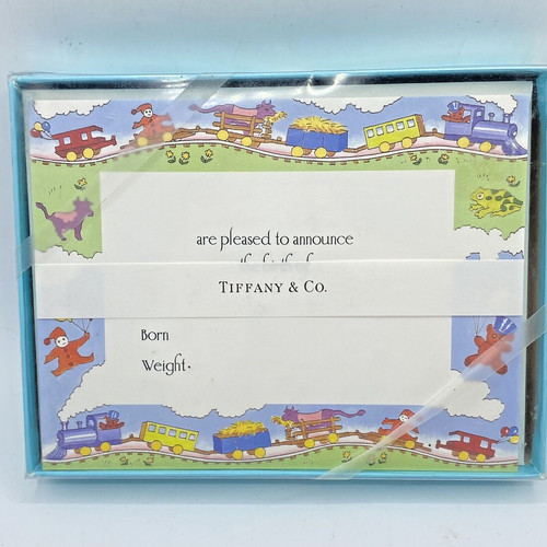 Tiffany&Co Baby Cards Birth Announcement Envelopes 15 Count 4.5”x6” NIB Boy Girl