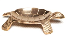 Brass Turtle Incense Burner- Incense Holder for Cones, Charcoal, Resin, NEW