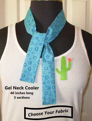 Cooling Gel NECK TIE WRAP ~Reusable~Soak in Water~STAY COOL~40'' Long ~ Pets Too!