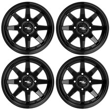 4pcs 12 Rocktrix Rt102 Golf Cart Wheels 12x7 4x101.6 4x4 34 Offset Black