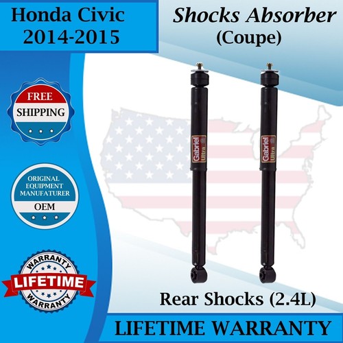 Drive Tech America Rear Shock Absorbers For 2012-2015 Honda Civic Coupe – Lifetime Warranty